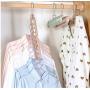 10pcs Random Color Multi-Functional 9 Holes Clothes Hanger Skirt Shirt Coat Drying Hang Rack Wardrobe Storage Organizer Space-Saving Cabide