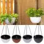 CatcherMy Hanging Basket, Cotton Rope Hanging Pylon with Water Volume Indicator, Self-Absorbing, Flower Pot Plant Holder Hanger Plant Holder for Indoor Outdoor Ceiling Balconies Wall Decoration