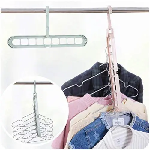 Home Storage Clothes Hanger Drying Rack Plastic Scarf Clothes Hangers Storage Racks Wardrobe Storage Hanger 10pcs Random Color