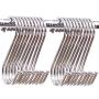 JINHEZO Premium 20-Pack Larger Round S Shaped Hooks in Polished Stainless Steel Metal, Hangers Hanging Hooks for Kitchen, Work Shop, Bathroom, Garden, Kitchenware Pots Utensils, Clothes, Bags, Towels