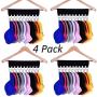 Hat Organizer Hanger, 10 Baseball Cap Holder, Hat Storage for Closet - Change Your Clothes Hanger to Ball Cap Organizer Hanger - Keep Your Hats Cleaner Than a Hat Rack - Great for Travel Use (4 Pack)