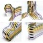 Household Adult Clothes Hanger No Rust Heavy Duty Rose Gold Metal Hanger Closet Organizer 10pcs Random Color