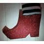 WICKED WITCH HALLOWEEN DECO MESH DOOR DECOR WITH&quotRUBY" SLIPPERS AND FLYING MONKEY - FREE SHIPPING - WREATH HANGER INCLUDED