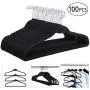 X-Treat Premium Clothes Hangers Heavy Duty Non-Slip Flocked Velvet Hangers Clothes Hangers Suit Shirt Pants100 Pieces