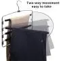 Fubosi Clothes Pants Hangers 2-Pack, Multi Layers Swing Arm Metal Slack Hangers Organizer with Foam Padded for Closet Jeans Trousers Scarves