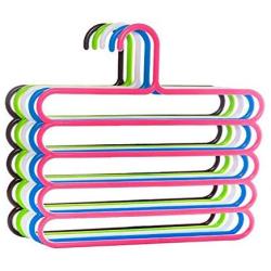 Nuobo 5Pcs Multi-Layer Racks Scarf Hanger Rack Skid Innovation Clothes Hanger Home & Living Storage (5Pcs)