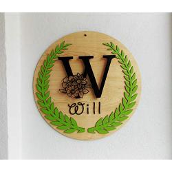 Monogram,Wooden Letters,Wall Letters,Last Name Sign,Door Hanger,Monogram Wreath,Wooden Monogram,Wall Art,Room Decoration,Nursery,Wall hanger