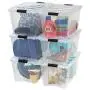 IRIS 53 Quart Stack & Pull Box, 6 Pack, Clear IRIS 53 Quart Stack & Pull Box, 6 Pack, Clear
