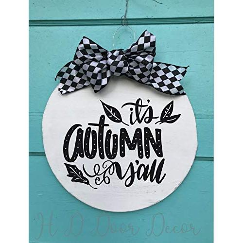 Its Autumn yall Round wreath Fall farmhouse door hanger Its Autumn yall Round wreath Fall farmhouse door hanger