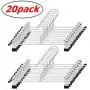 SAVICOS Pants Hangers - 20 PCS Skirt Hangers Pants Hanger with Clips Metal Pant Hangers Space Saving for Pants Skirts Clothes SAVICOS Pants Hangers - 20 PCS Skirt Hangers Pants Hanger with Clips Metal Pant Hangers Space Saving for Pants Skirts Clothes