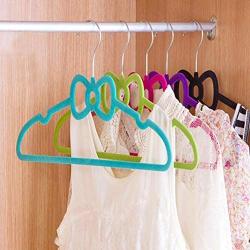 fineshelf 10PCS Butterfly Flocking Clothes Hanger,Bend Freely No Deformation Cute Hanger for Home Supplies