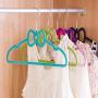 fineshelf 10PCS Butterfly Flocking Clothes Hanger,Bend Freely No Deformation Cute Hanger for Home Supplies