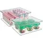 mDesign Plastic Stackable Kitchen Pantry Cabinet/Refrigerator Food Storage Container Bin Boxes with Lid - Organizer for Packets, Snacks, Produce, Pasta - BPA Free, 2 Pack - Clear mDesign Plastic Stackable Kitchen Pantry Cabinet/Refrigerator Food Storage Container Bin Boxes with Lid - Organizer for Packets, Snacks, Produce, Pasta - BPA Free, 2 Pack - Clear