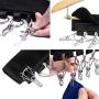 Lainrrew 2 Pack Multifunctional Cap Organizer Hanger, Portable Socks & Underwears Hangers Folding Clothes Hangers with 10 Clips Perfect for Travel Home