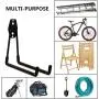 Garage Hooks, 4 Pack Wall Mount Storage Hanger with 2 Extension Cord Holder Organizer, Heavy-Duty 7.5 inch Long Hooks for Ladder, Ski, Sports, Utility, Garden Tool, Hose Storage Rack Organization Garage Hooks, 4 Pack Wall Mount Storage Hanger with 2 Extension Cord Holder Organizer, Heavy-Duty 7.5 inch Long Hooks for Ladder, Ski, Sports, Utility, Garden Tool, Hose Storage Rack Organization