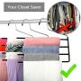 Pants Hanger Multi-Layer Jeans Trouser Hanger Closet Stainless Steel Rack Space Saver for Tie Scarf Shock Jeans Towel Clothes（3 Pack ）