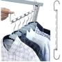 5pcs Metal Iron Hanger Clothes Hanger Metal Multifunctional Hangers with Hook Useful Kitchen/Home Supplies