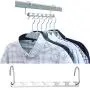 6 PCS Multi Clothes Hanger Hook Design, Wardrobe Clothes Wonder Hanger Organiser, Metal Magic Closet Coat Clothing Hanging 6 PCS Multi Clothes Hanger Hook Design, Wardrobe Clothes Wonder Hanger Organiser, Metal Magic Closet Coat Clothing Hanging