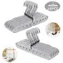 Mchuxin Magic Hanger -Family Essentials Clothes Hangers, Space Saving Multi-Functional Non-Slip Clothes Organizer, 360°Degree Swivel Cascading Hanger (Gray) Mchuxin Magic Hanger -Family Essentials Clothes Hangers, Space Saving Multi-Functional Non-Slip Clothes Organizer, 360°Degree Swivel Cascading Hanger (Gray)