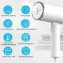Handheld Garment Steamer, 1200W Smart Steam Mini Electric Iron with 200 ml Water Tank Portable Household Sterilization, Mites Removal, Wrinkle-free Clothes