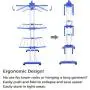 Berill Foldable 3 Tier Clothes Drying Rack Laundry Dryer Hanger Compact Storage Steel Indoor Outdoor