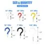 Glarks 100-Pieces 6 Sizes Vinyl Coated Cup Hooks Screw-in Ceiling Hooks Screw Hooks Mug Hooks Hangers Assortment Kit for Home and Office Use - White, Black, Red, Blue, Yellow Glarks 100-Pieces 6 Sizes Vinyl Coated Cup Hooks Screw-in Ceiling Hooks Screw Hooks Mug Hooks Hangers Assortment Kit for Home and Office Use - White, Black, Red, Blue, Yellow