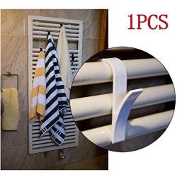 icoXXch Hooks for Hanging Heated Towel Radiator Rail, Bathroom Matte White Hangers Coats Holder Storage for Clothes, Keys, Bags, Kitchen, Cabinet, Drawer, Wardrobe, Office