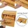 Bamboo Bread Boxes with Cutting Board,Kitchen Counter Storage Bins,Large Storage Container for Loaves,Pastries,Dinner Rolls,Donut and Croissant