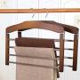 Bright Sun (5 Pcs) 360° Hook Wood 4 Layer Trousers Pants Jeans Scarf Clothes Hanger Rack Organizer #0VNH