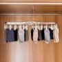 Annaklin Foldable Clip Hangers with 52 Drying Clips, Underwear Hanger with Clips, Aluminum Laundry Clip and Drip Drying Hanger for Socks, Bras, Lingerie, Clothes, Sturdy, Large