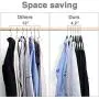 HOUSE DAY Velvet Skirt Hangers - Pack of 24 - Velvet Hangers with Clips Ultra Thin Non Slip Velvet Pants Hangers Space Saving Clothes Hanger (Black) (Renewed) HOUSE DAY Velvet Skirt Hangers - Pack of 24 - Velvet Hangers with Clips Ultra Thin Non Slip Velvet Pants Hangers Space Saving Clothes Hanger (Black) (Renewed)