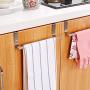 hullonguuo Stainless Steel Kitchen Bath Towel Holder Rack Door Storage Scarf Hanger Clothes Organizer