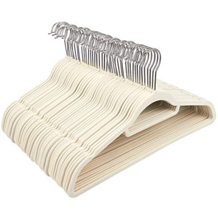 Velvet Hangers, Premium Non slip, Ivory, Clothes and Suit Hangers