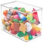mDesign Stackable Closet Plastic Storage Bin Boxes with Lid - Container for Organizing Childs/Kids Toys, Action Figures, Crayons, Markers, Building Blocks, Puzzles, Crafts - 9&quot High, 4 Pack - Clear