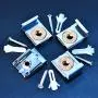 Shappy 2 Sets (8 Pieces) Spring Loaded Mirror Hanger Clips Set Unframed Mirror Mount Clips with Rawl Plugs and Screws