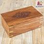 Rusticity Wood Tea Bag/Spice Storage Boxes with Lid and 9 Pockets | Handmade | (10.2 x 6.2 x 4 in)