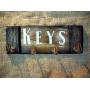Rustic Wall Mounted Coat rack, Key holder, Dog Leash Holder | Handmade coat hanger made of worn out wood | Personalized gift