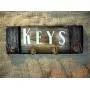 Rustic Wall Mounted Coat rack, Key holder, Dog Leash Holder | Handmade coat hanger made of worn out wood | Personalized gift