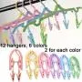 YOUOWO Travel Hangers with Clips Portable Folding Clothes Hangers 12 pcs with 24 pcs Hanger Clips for Scarves Suits Trousers Pants Shirts Socks Underwear Travel Home Foldable Clothes Drying Rack YOUOWO Travel Hangers with Clips Portable Folding Clothes Hangers 12 pcs with 24 pcs Hanger Clips for Scarves Suits Trousers Pants Shirts Socks Underwear Travel Home Foldable Clothes Drying Rack