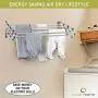 Smartsome Fold Away Clothes Rack: Stainless Steel Wall Mounted Laundry Drying Rack - 8 Rods, 22 Feet Capacity- Easy to Install Space Saver Design - 60 lb Capacity- Indoor and Outdoor Use Smartsome Fold Away Clothes Rack: Stainless Steel Wall Mounted Laundry Drying Rack - 8 Rods, 22 Feet Capacity- Easy to Install Space Saver Design - 60 lb Capacity- Indoor and Outdoor Use