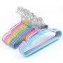 10pcs Random Color Baby Clothes Hangers Stainless Steel Outdoor Portable Drying Rack for Kids Children Clothing Coat Closet Organizer