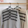 Pena Clothes Hangers Multi Layers Metal Clothes Rack Wardrobe Storage Rack Multifunctional Closet Hanger Anti-Slip Sponge Organizer for Shirt T-Shirt Jacket Coat Sweater Trousers