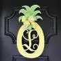 Pineapple Monogram Door Hanger Summer Pineapple Decor Monogram Pineapple Welcome Decor Pineapple Door Hanger Monogram Wedding Gift Double Door Hangers Mothers Day Gift Birthday Welcome Wreath