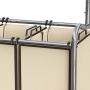 DecoBros Heavy-Duty 3 Bag Laundry Sorter Cart with Hanging Bar