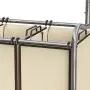 DecoBros Heavy-Duty 3 Bag Laundry Sorter Cart with Hanging Bar