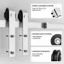 SMARTSTANDARD 10FT Heavy Duty Sliding Barn Door Hardware Kit, Double Rail, Stainless Steel, Super Smoothly and Quietly, Simple and Easy to Install, Fit 60" Wide DoorPanel (J Shape Hanger) SMARTSTANDARD 10FT Heavy Duty Sliding Barn Door Hardware Kit, Double Rail, Stainless Steel, Super Smoothly and Quietly, Simple and Easy to Install, Fit 60" Wide DoorPanel (J Shape Hanger)