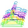 10pcs Random Color Portable Clothes Hanger Kids Children Toddler Baby Clothes Hanger Coat Plastic Non-Slip Hanger Home Organizer