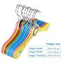 OUNONA 10pcs Cartoon Wooden hangers Wood Coat Clothes Pants Hook Hangers for Baby Kids (Random Pattern)