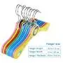 OUNONA 10pcs Cartoon Wooden hangers Wood Coat Clothes Pants Hook Hangers for Baby Kids (Random Pattern)