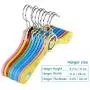 NUOLUX Wooden Hanger for Kids 10Pcs Coat Hangers Random Pattern